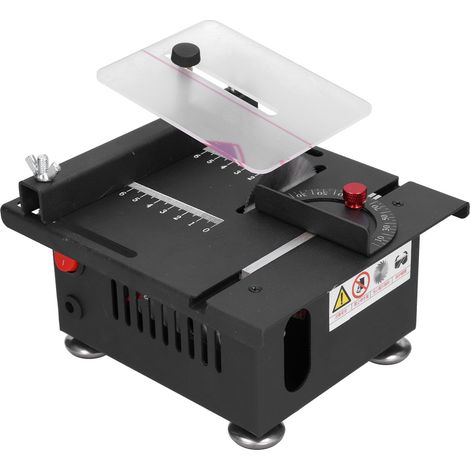 Scie Circulaire Portable 100W Rail Coulissant Réglable Machine de Découpe 110V-240V pour Menuiserie, Prise UE (1/5)