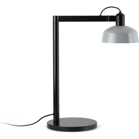 Faro Tatawin Lámpara de escritorio negra, azul grisáceo brillante, 1x E27