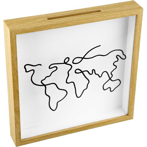 Scatola portagioie in legno "Memory Shadow Story Box" - Scatola souvenir creativa di grandi dimensioni - Scatole portagioie con cornice per vari timbri cinematografici - 2929 cm (1/5)