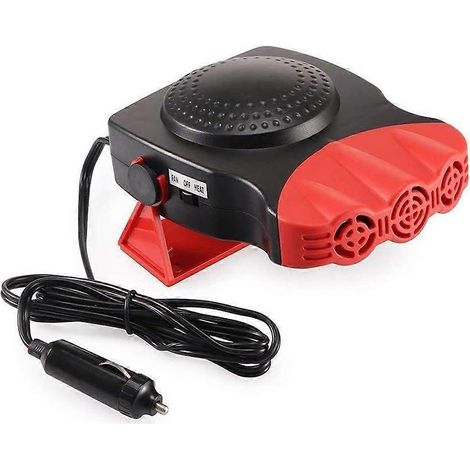 Chauffage de voiture portable 12 V 150 W pour refroidir, chauffer, dégivrer et désembuer (rouge) (1/3)