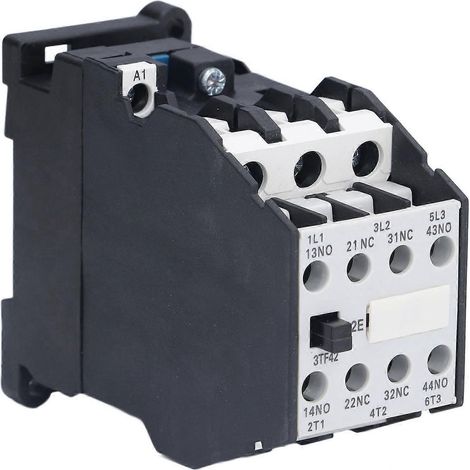 AC-Schütz für DIN-Schienenmontage, Haushaltsstromkreissteuerung, 220 V, 50/60 Hz, 16 A, 2 Schließer, 2 Öffner, 3TF42 (1/4)