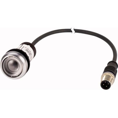 Bouton-poussoir RMQ Compact sans plaque plat à accrochage 0o/1f M12A-male câble noir 0 2 m. EATON C22-DR-X-K01-P1