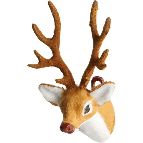 Décoration de Noël en forme de cerf, ornement de bureau, mignon et facile à utiliser, idéal pour décorer une voiture, un bureau ou un salon.-7cmx7.5cmx13cm (1/5)