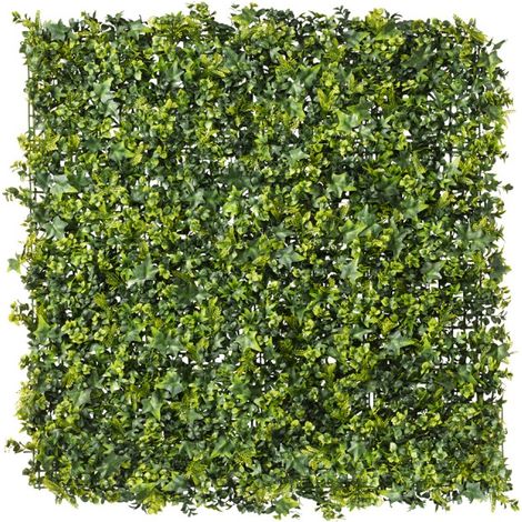 Easycloture – Mur végétal artificiel 1m x 1m – Lierre – Résistant aux UV et à l'eau – Pour jardins, terrasses et balcons