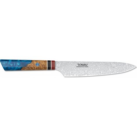 Piccolo Gyuto Tokisu Coltello a lama di Damasco