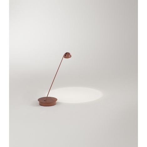 Lampe De Table Orientable Led 7W 3000K-6000K En Métal Terracotta Mat Avec Variateur Tactile Intégré, Hauteur 47 Cm - Perenz - Qualité Lumineuse (1/3)