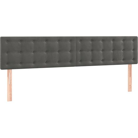 Maison Exclusive - Cabeceros terciopelo gris oscuro 180x5x78/88 c