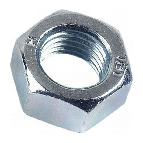 Ecrou hexagonal M10 mm HU Zingué - Boite de 100 pcs - Fixtout 01081002B (1/2)