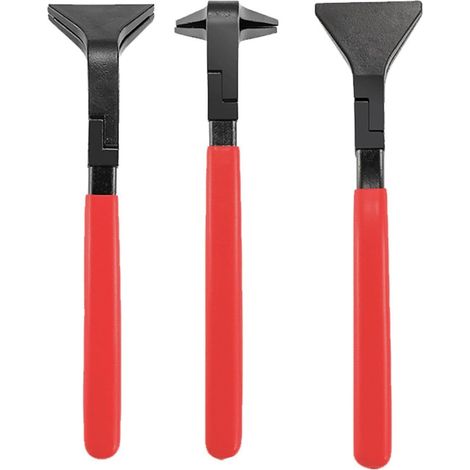 Lot de 3 pinces à plier en métal à mâchoire droite 45/90/180 degrés pour plier et aplatir les tôles, ensemble de pinces à ourler robustes (1/4)