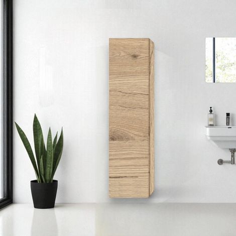 Colonna sospesa H160 con 1 anta reversibile Quercia Naturale (1/2)