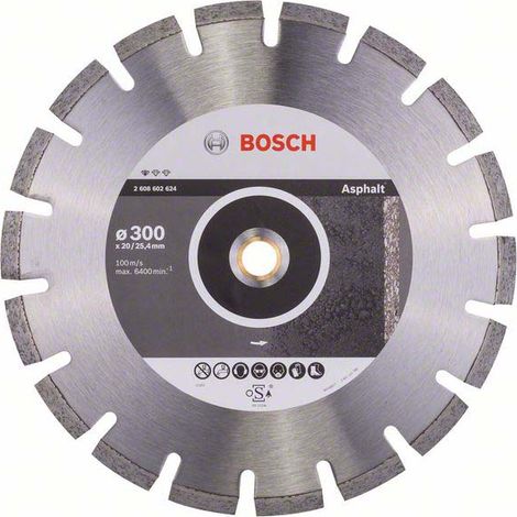 Bosch Diamanttrennscheibe Standard for Asphalt 300 x 20,00/25,40 x 2,8 x 8 mm (1/5)