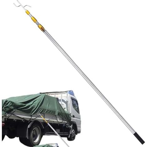Grabber Pince de transport télescopique multi-usage avec crochet préhension et poignée en caoutchouc antidérapante acier inoxydable résistant à la rouille jaune -
