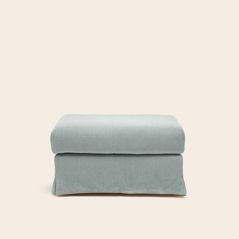 Pouf en Revêtement en tissu naturel CLARIBEL