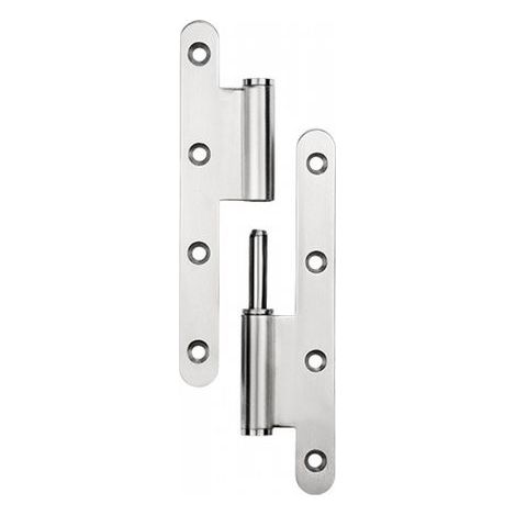 – Cerniera arrotondata rimovibile in acciaio inox 304 – Dimensioni 140x60x2,5 mm – Per porte pesanti – Portata 25 kg (1/5)