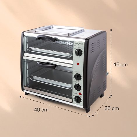 oneconcept All-You-Can-Eat horno doble con placa para parrillas de 42 litros y 2350 vatios