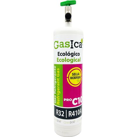 GASICA C10 PRO 400g  Sustituto Orgánico R410A R32  Incluye Válvula  Gas Ecológico de Alta Eficiencia para Aire Acondicionado