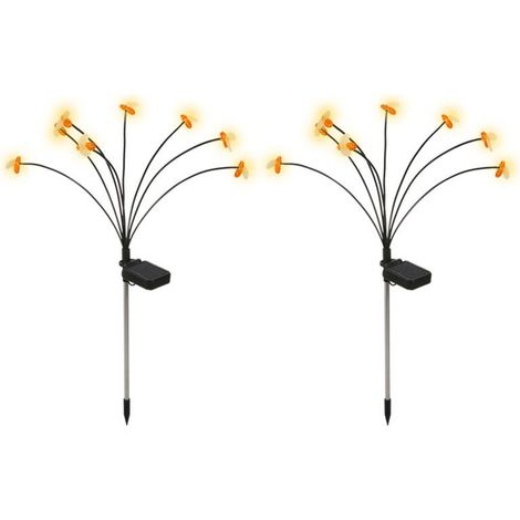 Aiperq Lot de 2 lumiere Petite abeille solaire exterieur, lumière Petite abeille à énergie solaire, Lampes Solaires Extérieures, Lampes Solaires de Jardin-8 perles de LED (1/5)