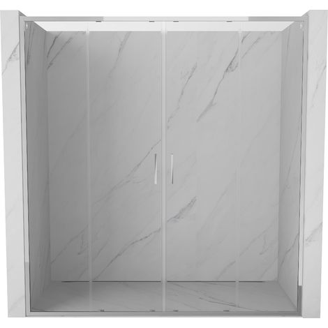 Mexen Exo porta doccia doppia scorrevole 170 cm, trasparente, cromo - 8152-170-000-01-00 (1/5)