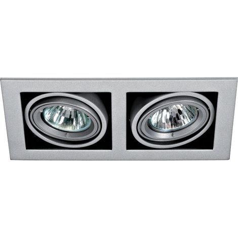 QUADRA 110 Encastré GU5,3 orientable et basc. gris Lpe non incl. ARIC 4181