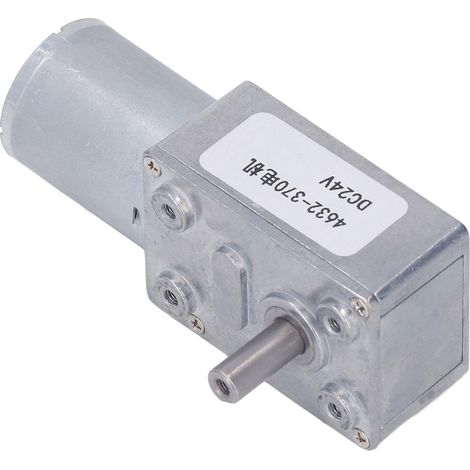 Motoréducteur à vis sans fin auto-bloquant bobine en laiton boîtier en alliage d'aluminium réduction vitesse 24V CC 150 tr/min (1/5)