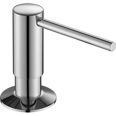 LaBlanc - Dispenser di sapone da incasso, dispenser di sapone da cucina, dispenser di sapone liquido da 500 ml, facile installazione e pulizia, cromato (1/4)