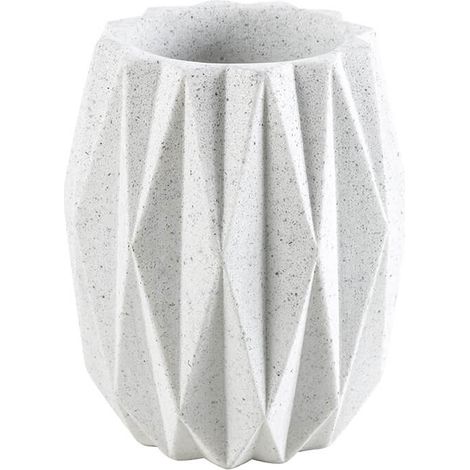 Bicchiere porta spazzolini Cipì serie Geo White in resina pigmentata