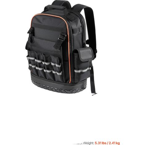 Sac à dos à outils, organisateur à 64 poches, construction durable, 14-16inch (1/2)
