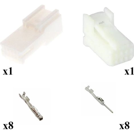 Kit connettore multilock 025 maschio femmina 8 vie