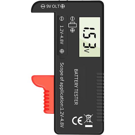 Testeur de batterie universel à affichage numérique 168 PRO, indicateur de capacité portable, vérificateur de niveau de batterie, voltmètre, détecteur de quantité électrique pour batteries 9V, 1,2V et (1/5)