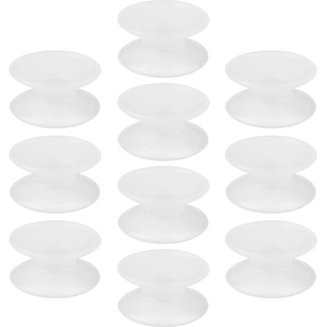 10 doppelseitige Silikon-Saugnäpfe für Glasaquarien