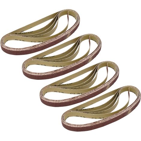 Dapetz ® Sanding Belts 330mm x 10mm Compatible with 20Pcs Power-Sander 60 Grit Abrasive Aluminum Oxide Ideal for Grinding, Sharpening and Dedusting Wood, Paint, Varnish, Plastics (1/5)