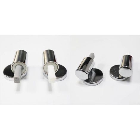 Lot de 4 Kit de remplacement pour abattant WC traditionnel et contemporain avec charnières à fermeture douce à dégagement rapide, Charnières de fixation supérieure (1/5)