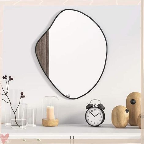348252 Miroir mural Noir 50x40 cm (1/5)