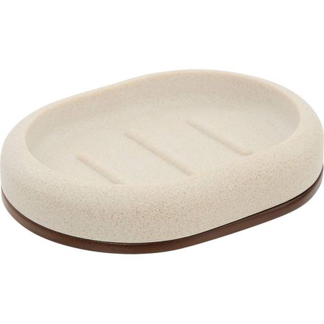 Seifenhalter argileo, oval, 10 x 13 cm, beige - 5five