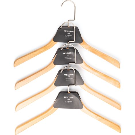 Set de 4 Perchas Rita Madera SKLUM             