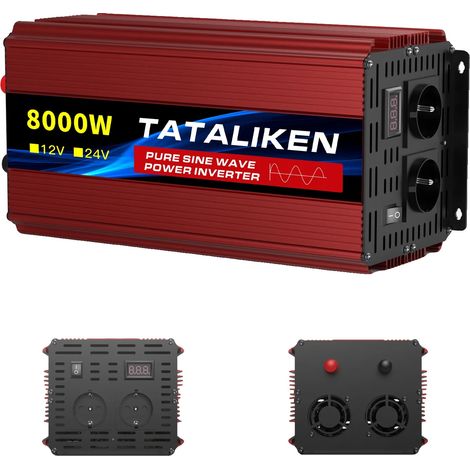 Onduleur DC AC, 6000W, Affichage LCD, 12V8000W 220V50HZEU (1/2)