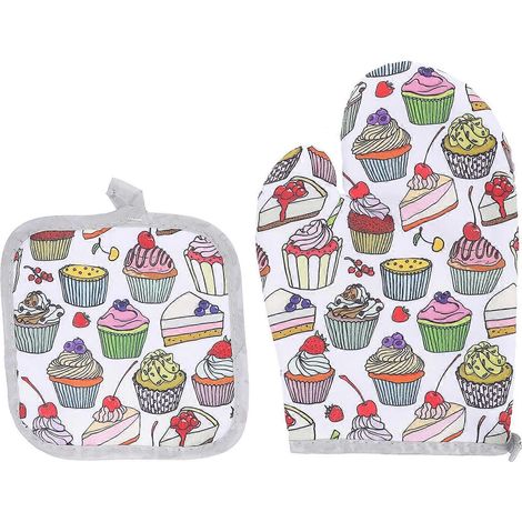 Gants de barbecue, maniques en caoutchouc pour four, gants pour four à micro-ondes, maniques pour casseroles, gants de cuisine-25X17X2CM