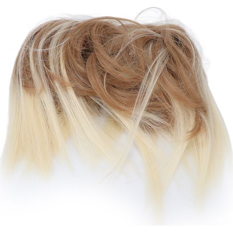 Fausse queue de cheval, style européen et américain, élastique à cheveux, chignon, effet naturel et volumineux, tresse queue de cheval en fibre synthétique multicolore Q17-22H613 (1/5)