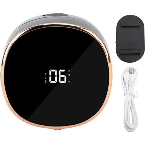 Distributeur automatique de savon mural, rechargeable, sans contact, intelligent, pour salle de bain et cuisine (noir) (1/5)