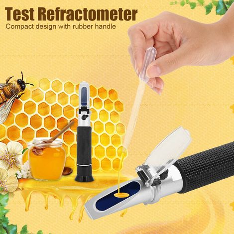 Refraktometer 58-92% Brix zur Messung des spezifischen Gewichts von Bier, Fruchtsaft, Wein, Zuckertester (1/5)
