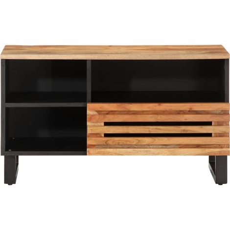 Maison Exclusive - Mobile Porta TV 80x34x46 cm in Legno Massello di Acacia (1/5)