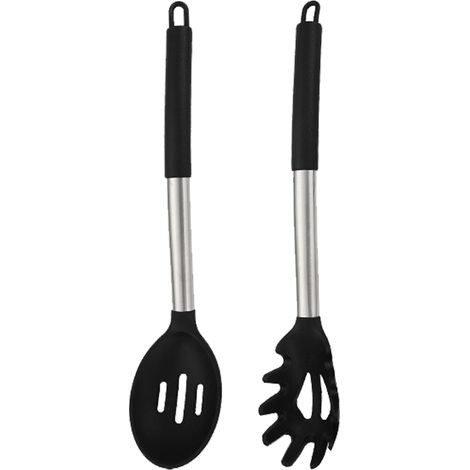 Cuillère En Silicone - Spatule En Silicone - Résistant À La Chaleur Jusqu'à 230 °C - Pour Cuisinière Et Casserole - Lot De 2 Pièces (1/5)