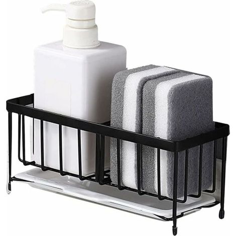 Soporte para esponjas, estante para cocina, soporte para esponjas para fregadero de cocina Sinier, organizador antioxidante, esponjas para fregar, jabón (1/4)