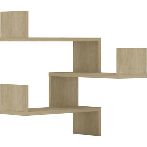 Maison Exclusive - Wand-Eckregale 2 Stk. Sonoma-Eiche 40x40x50 cm