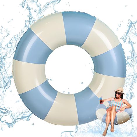 Bouée Piscine, Bouée Rose, Bouée de Natation Simple à Carreaux, Bouée Piscine Adulte, Ø 75 Cm, pour Les Décorations de Fête à La Piscine, La Plage, Les Accessoires de Fête en Plein Air (1/5)