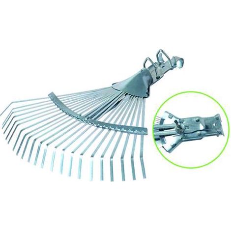 Scopa Raccoglifoglie Blinky Zincate Attacco Morsetto Dentatura Regolabile
