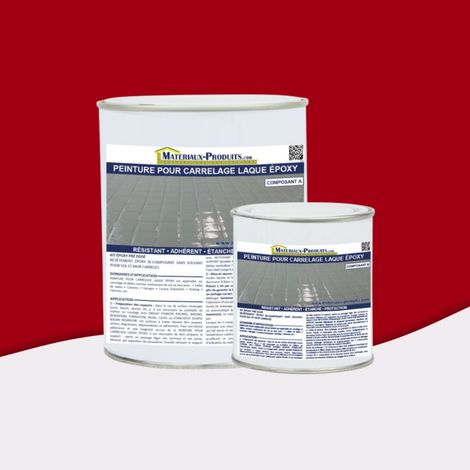Peinture pour carrelage laque époxy - 10 Kg Rouge brique - MATPRO (1/5)
