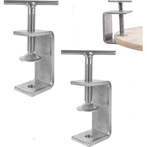 2 Pièces Ensemble Mini Serre Joint en c, 78 mm Acier Inoxydable Serre-joints c Robustes, Torsion à la Main Serre Joint pour Travail du Bois, Fabrication de Meubles, Bricolage (1/4)