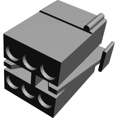 TE Connectivity Stiftgehäuse-Kabel MATE-N-LOK Polzahl Gesamt 6 Rastermaß: 5.08 mm 1-480270-0 1 St.