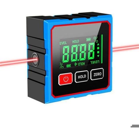Inclinomètre Numérique - Mesure d'Angle et de Pente - Affichage LCD Croisé - Aimant Double Face 360° - Recharge USB-C - 1 Pièce (1/5)